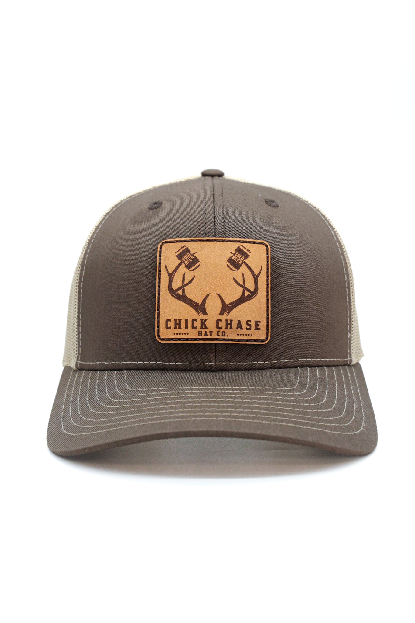 Deer Beer Leather Patch Hat